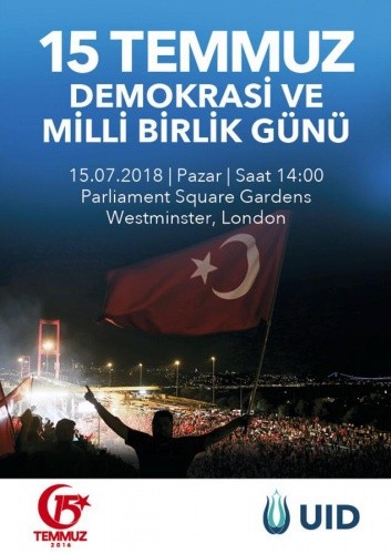 Londra'da 15 Temmuz Anma etkinlikleri