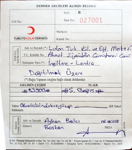 Luton'daki Gurbetçiler Vatan'ı unutmadı