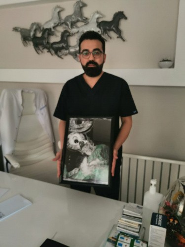 Ressam Kartal'dan, Başkan Korkmaz’a özel hediye