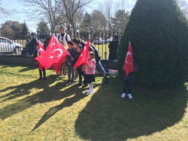 İngiltere'de Şehitlerimiz unutulmadı