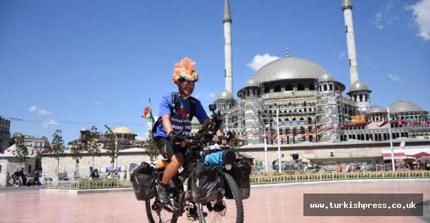Biker finishes journey from London to Istanbul for autism