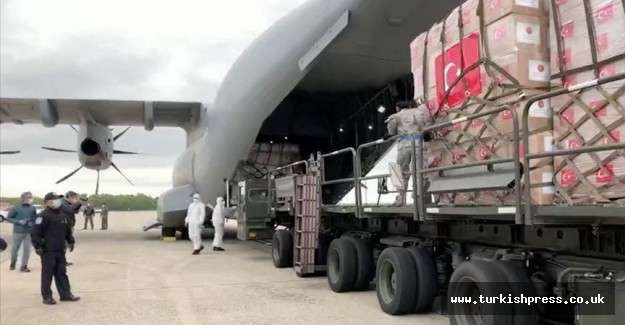 Turkish military plane with COVID-19 aid lands in US