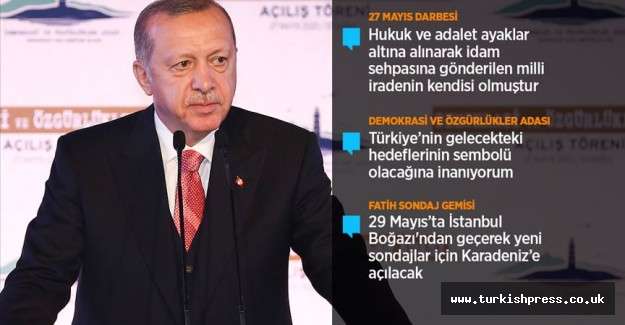 Demokrasi ve &Ouml;zg&uuml;rl&uuml;kler Adası g&ouml;n&uuml;llerdeki hasbi sevginin nişanesi olacak