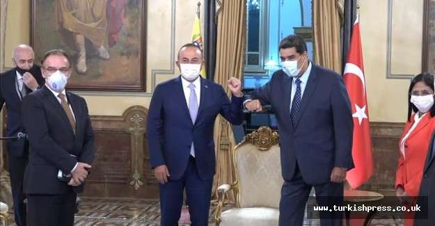Dışişleri Bakanı &Ccedil;avuşoğlu, Venezuela Devlet Başkanı Maduro ile bir araya geldi