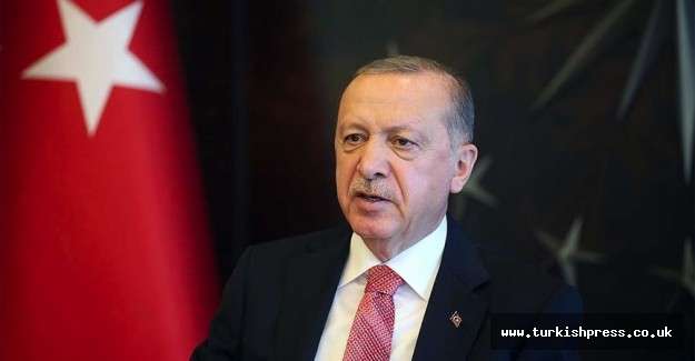 Cumhurbaşkanı Erdoğan, sosyal medyada, "Biz size b&uuml;y&uuml;k geliriz, bizi yiyemezsiniz." paylaşımında bulundu.