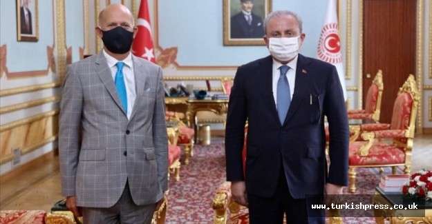 TBMM Başkanı Şentop İngiltere B&uuml;y&uuml;kel&ccedil;isi Chilcott'u kabul etti