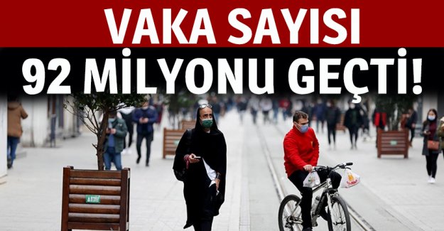 D&uuml;nya genelinde Kovid-19 vaka sayısı 92 milyonu ge&ccedil;ti