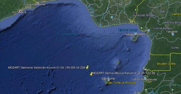 Nijerya a&ccedil;ıklarında saldırıya uğrayan T&uuml;rk gemisi, Gabon Port-Gentil Limanı'na hareket etti