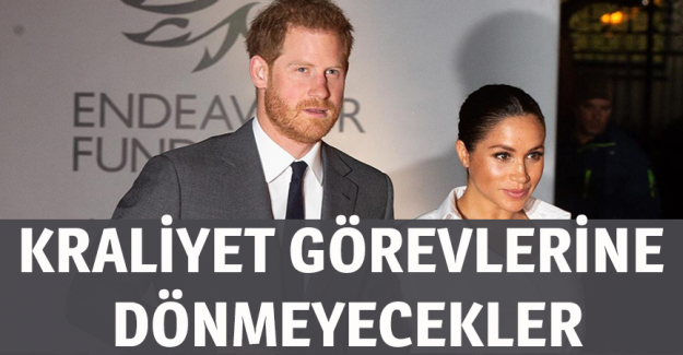 Prens Harry ve eşi Kraliyet'teki g&ouml;revlerine d&ouml;nmeyecek