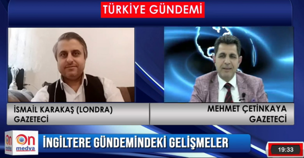 Gazeteci İsmail Karakaş, On TV'de  Mehmet &Ccedil;etinkaya'nın &nbsp;konuğu oldu