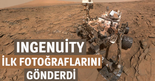 NASA'nın Mars'a indirdiği mini helikopter Ingenuity ilk fotoğraflarını g&ouml;nderdi