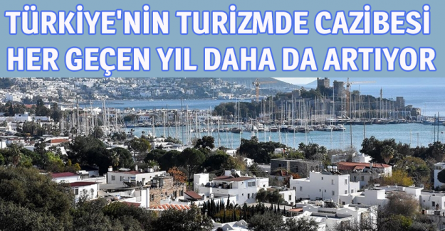 T&uuml;rkiye'nin turizmde cazibesi her ge&ccedil;en yıl daha da artıyor