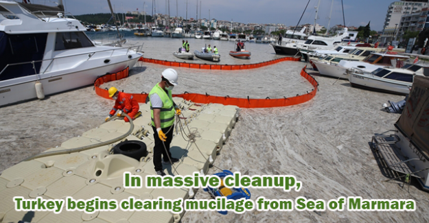 In massive cleanup, Turkey begins clearing mucilage from Sea of Marmara