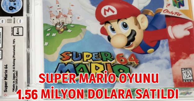 1996 yapımı Super Mario 64 oyunu, 1.56 milyon dolara alıcı buldu