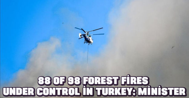 88 of 98 forest fires under control in Turkey: Minister