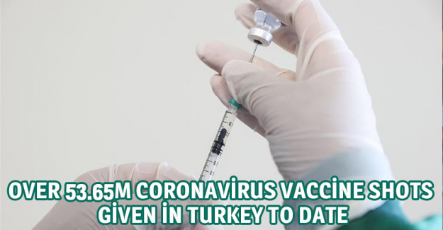 Over 53.65M coronavirus vaccine shots given in Turkey to date