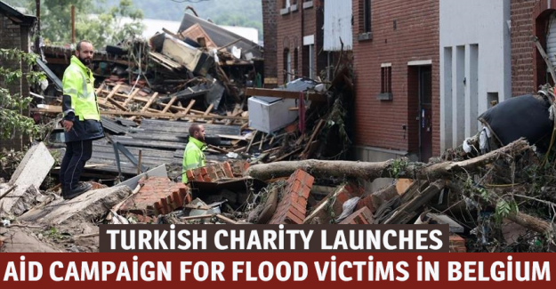 Turkish charity launches aid campaign for flood victims in Belgium