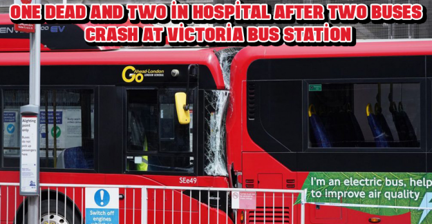 One dead and two in hospital after two buses crash at Victoria bus station