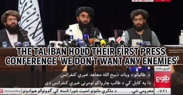The Taliban hold their first press conference &lsquo;We don&rsquo;t want any enemies&rsquo;