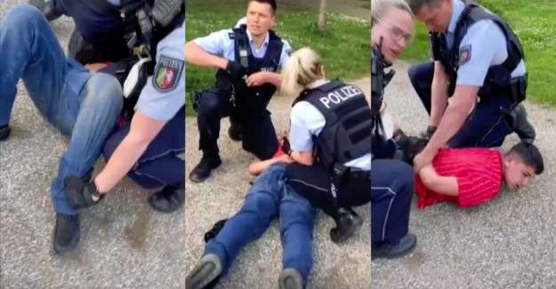 Almanya'da polislerin 13 yaşındaki T&uuml;rk &ccedil;ocuğa sert m&uuml;dahalesi tepki &ccedil;ekti