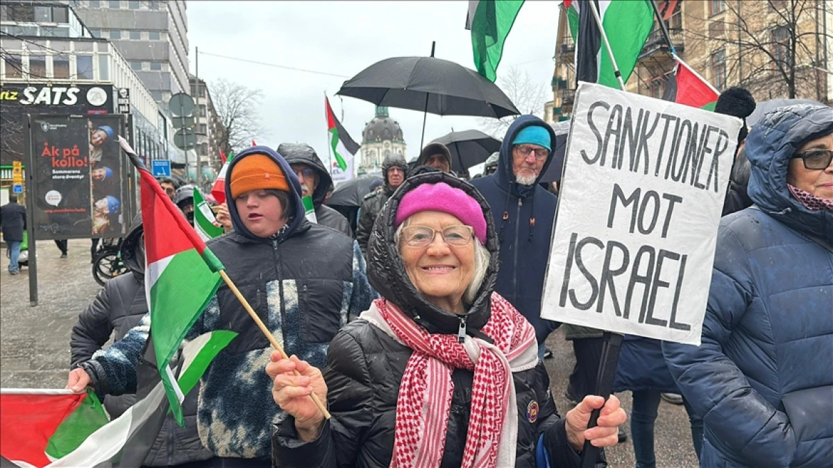İsve&ccedil;'te İsrail'in işgal altındaki Batı Şeria'yı ilhak etme kararı protesto edildi