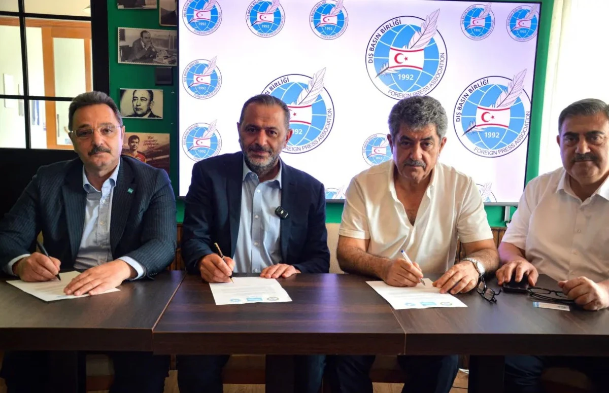 KKTC Dış Basın Birliği, TİMBİR ve TDGF arasında İş Birliği protokol&uuml; imzalandı
