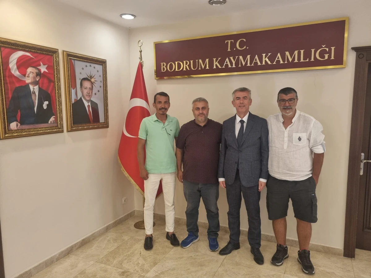 TİMBİR İngiltere Temsilcisi İsmail Karakaş, İş İnsanları Mustafa Aycı ve B&uuml;lent Turan&rsquo;dan Bodrum Kaymakamı Ali Sırmalı&rsquo;ya Ziyaret