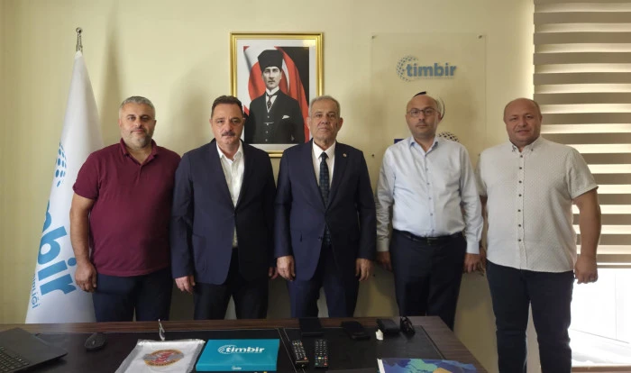 T&uuml;rkiye Gazeteciler Federasyonu Genel Başkanı Karaca&rsquo;dan TİMBİR Genel Başkanı Basa&rsquo;ya  Ziyaret