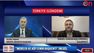 İnegöl Belediye Başkanı Alper Taban, ON TV'de Canlı yayında  İsmail Karakaş'ın sorusunu yanıtladı